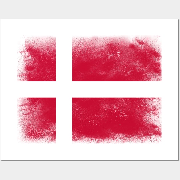 Denmark Flag Wall Art by psychoshadow